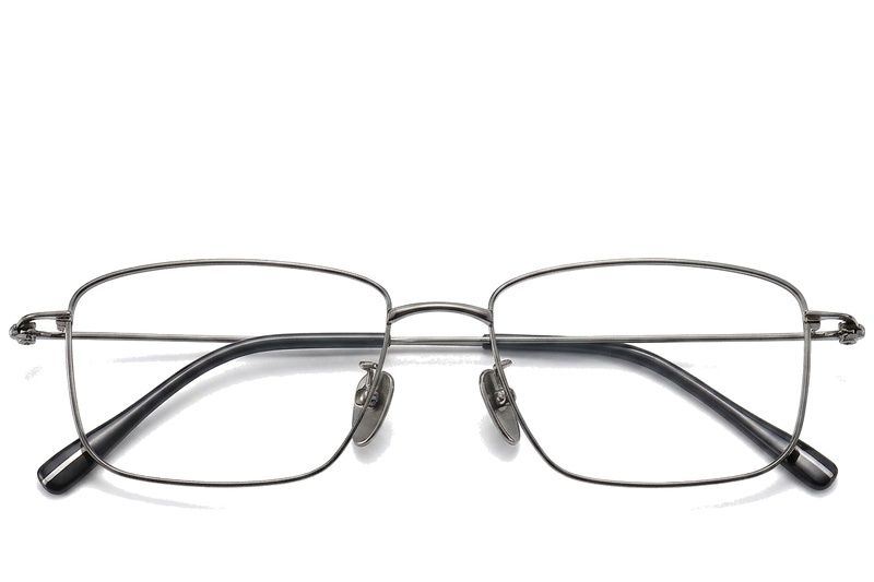 Rechteckige graue Titanbrille #BS1913-0427