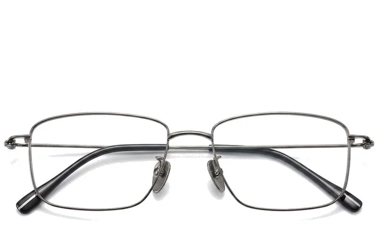 Rechteckige graue Titanbrille #BS1913-0427