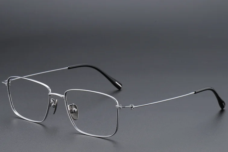 Rectangular Silver Titanium Glasses #BS1913-0429