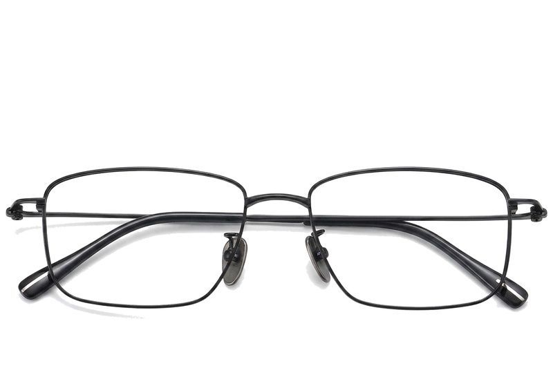 Rectangular Black Titanium Glasses #BS1913-0430