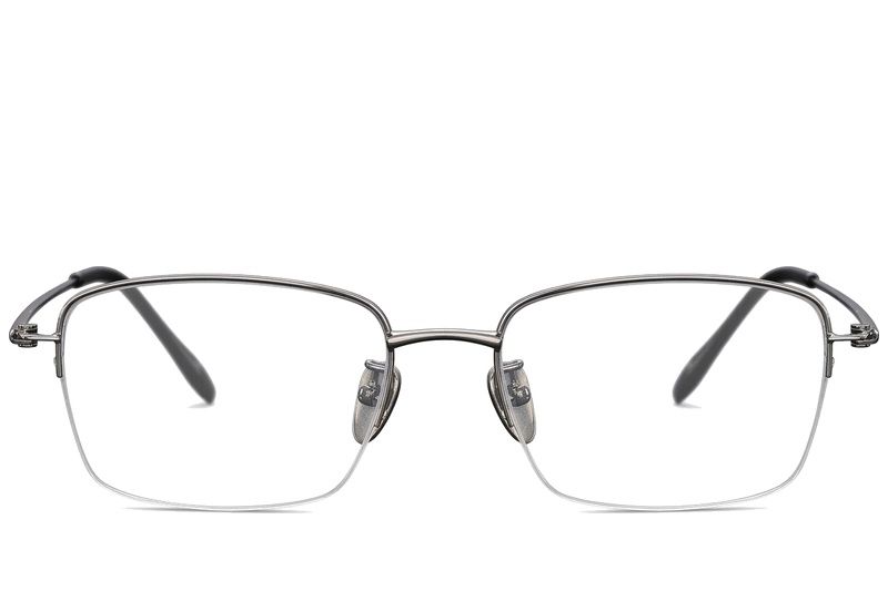 Gafas de titanio gris semi al aire #BS1913-0431