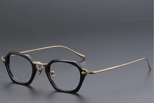 Geometric Black Titanium Glasses #BS1913-0436