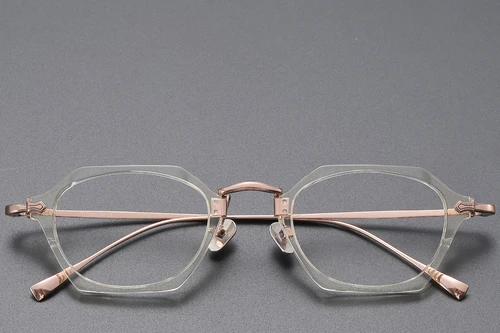 Geometric Yellow Titanium Glasses #BS1913-0438