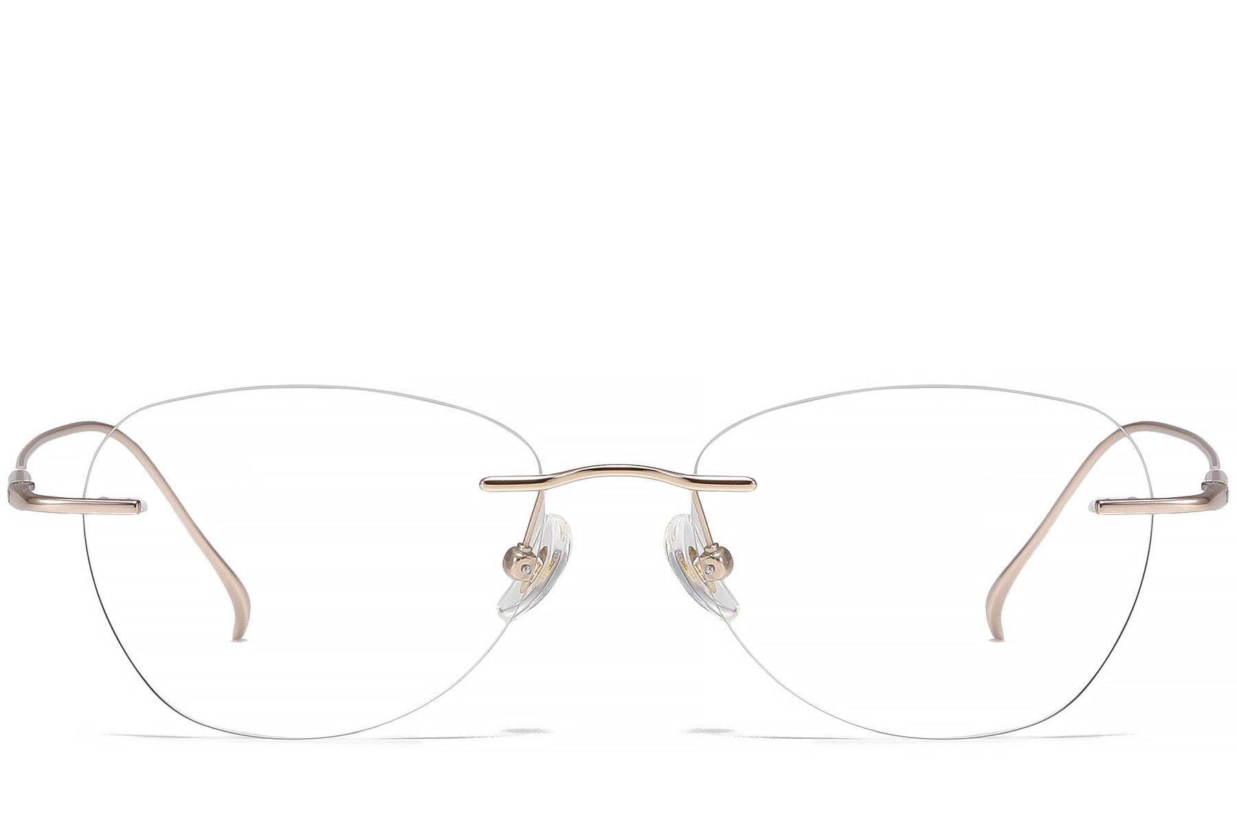 Unsichtbare rosa Titanbrille #BS1913-0440