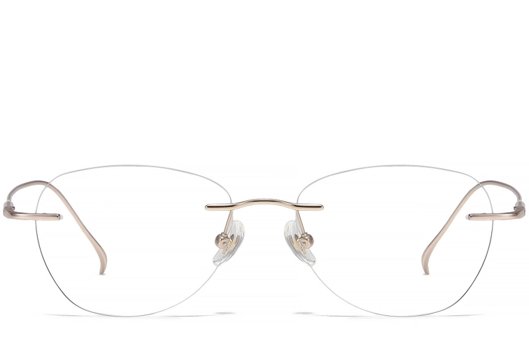 Gafas invisibles de titanio rosa #BS1913-0440
