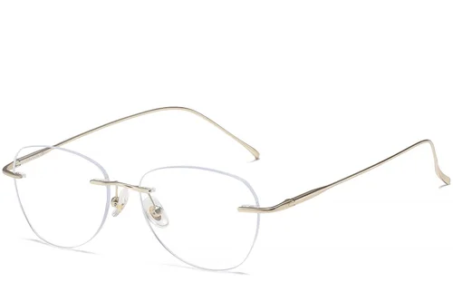 Lunettes invisibles en titane doré #BS1913-0441