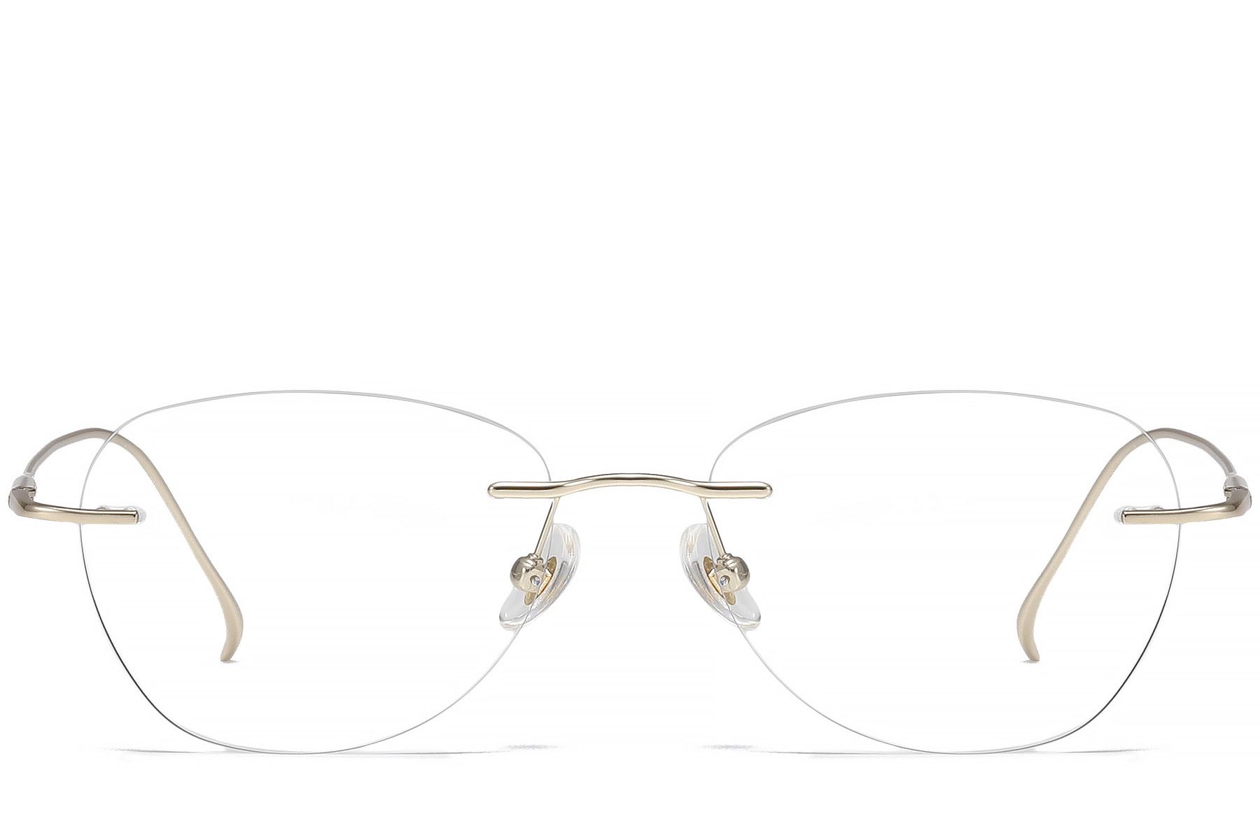 Gafas invisibles de titanio dorado #BS1913-0441