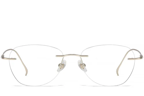 Lunettes invisibles en titane doré #BS1913-0441