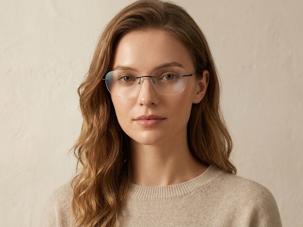 Invisible Black Titanium Glasses #BS1913-0443