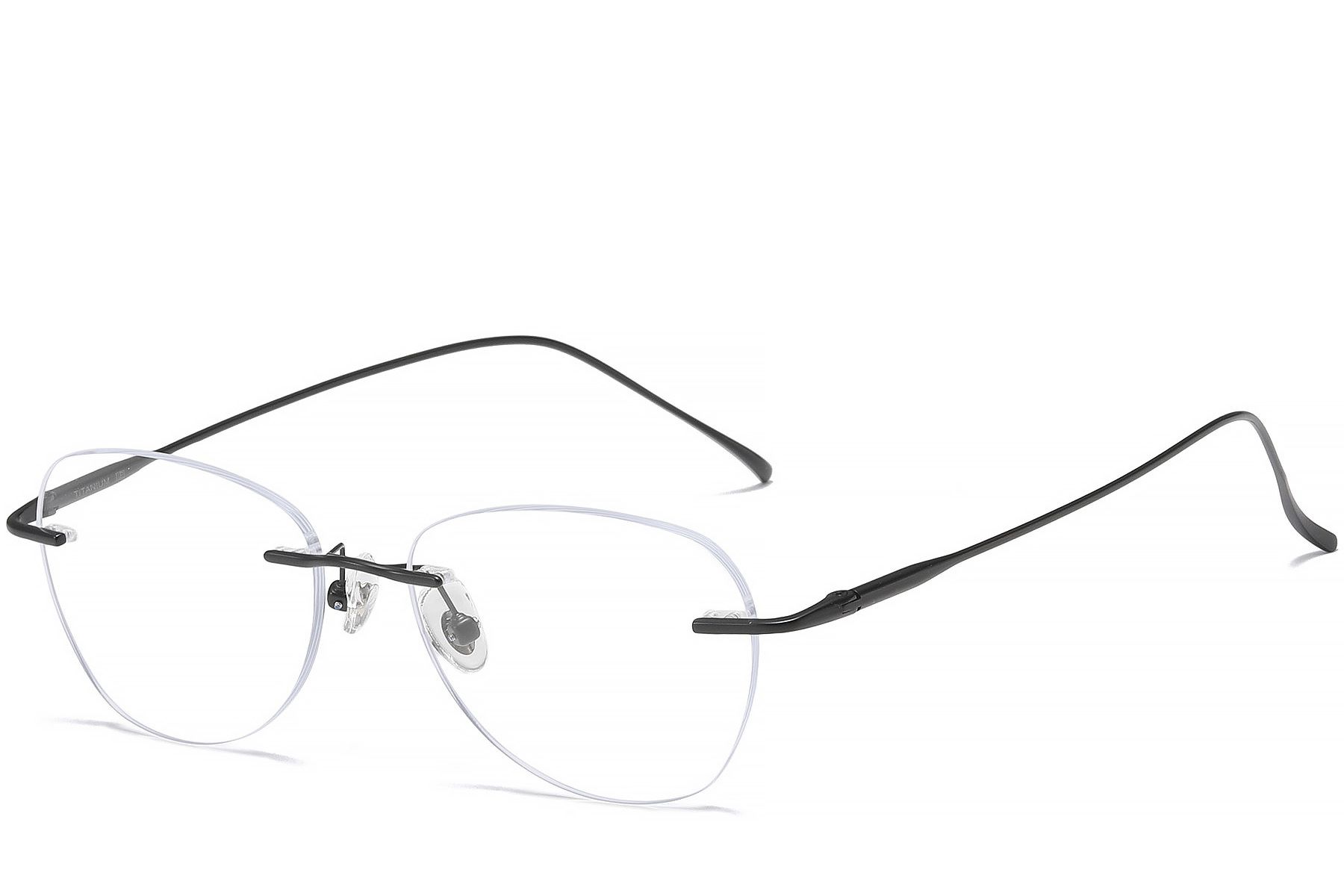 Invisible Black Titanium Glasses #BS1913-0443