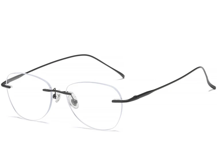 Gafas invisibles de titanio negro #BS1913-0443