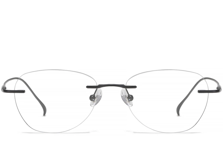 Invisible Black Titanium Glasses #BS1913-0443