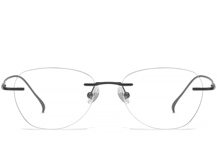 Invisible Black Titanium Glasses #BS1913-0443