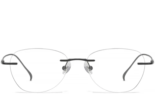 Invisible Black Titanium Glasses #BS1913-0443