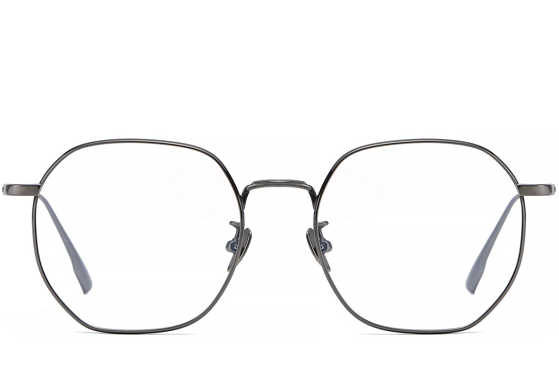 Geometrisch graue Titanbrille #BS1913-0444