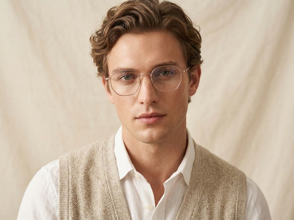 Geometric Pink Titanium Glasses #BS1913-0445