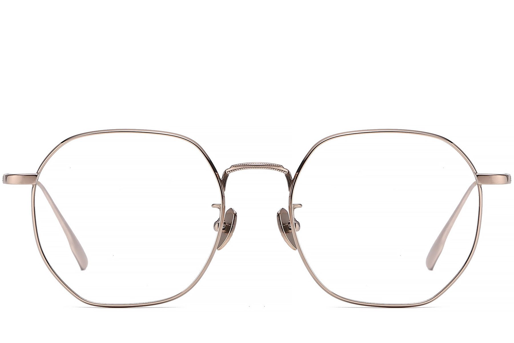 Gafas geométricas de titanio rosa #BS1913-0445