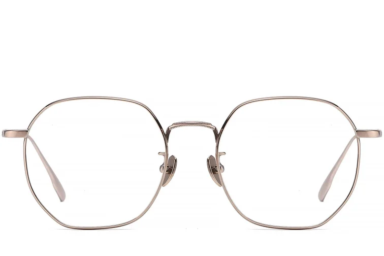 Lunettes géométriques en titane rose #BS1913-0445