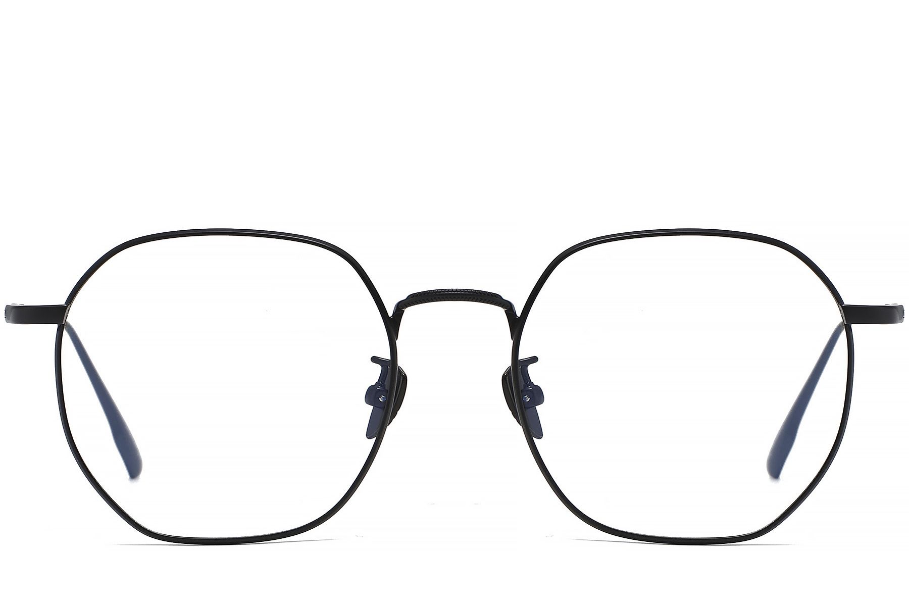 Geometric Black Titanium Glasses #BS1913-0447