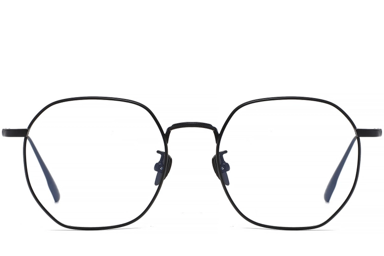 Geometric Black Titanium Glasses #BS1913-0447