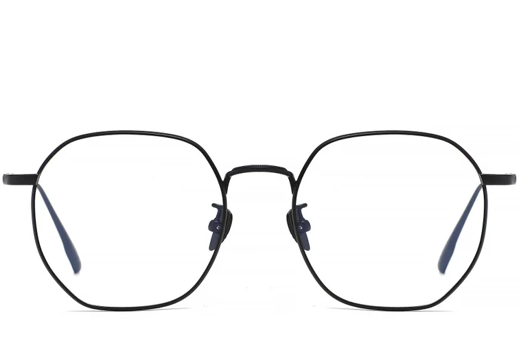Geometric Black Titanium Glasses #BS1913-0447