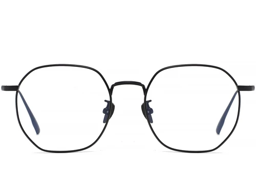 Geometric Black Titanium Glasses #BS1913-0447
