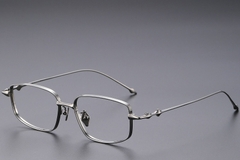 Gafas rectangulares de titanio gris #BS1913-0448