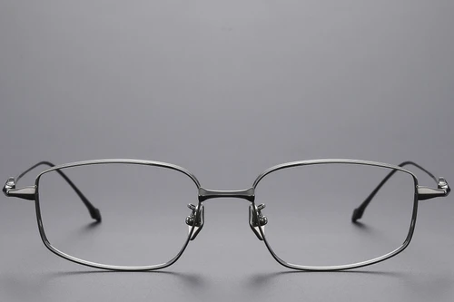 Rectangular Gray Titanium Glasses #BS1913-0448
