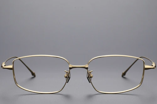 Rectangular Golden Titanium Glasses #BS1913-0449