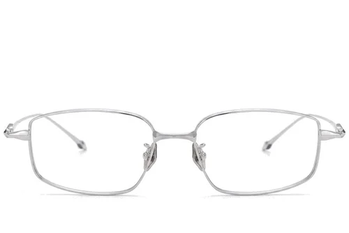 Rectangular Silver Titanium Glasses #BS1913-0450