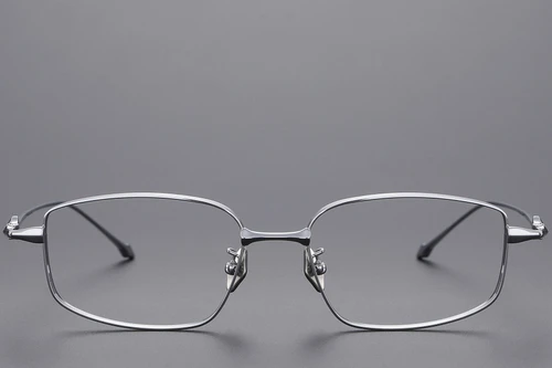 Rectangular Silver Titanium Glasses #BS1913-0450