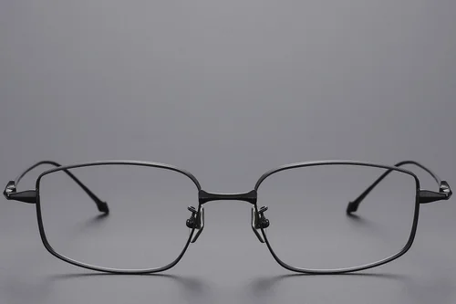 Lunettes rectangulaires en titane noir #BS1913-0451