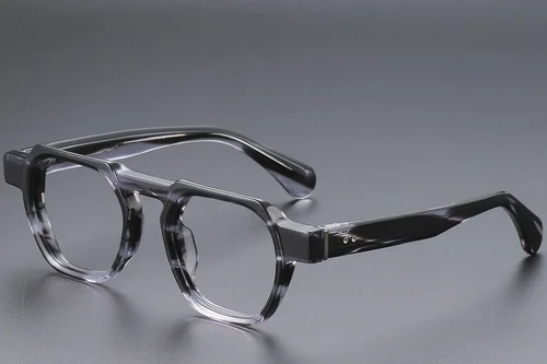 Lunettes géométriques en acétate gris #BS1913-0452