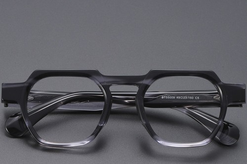 Geometric Gray Acetate Glasses #BS1913-0452