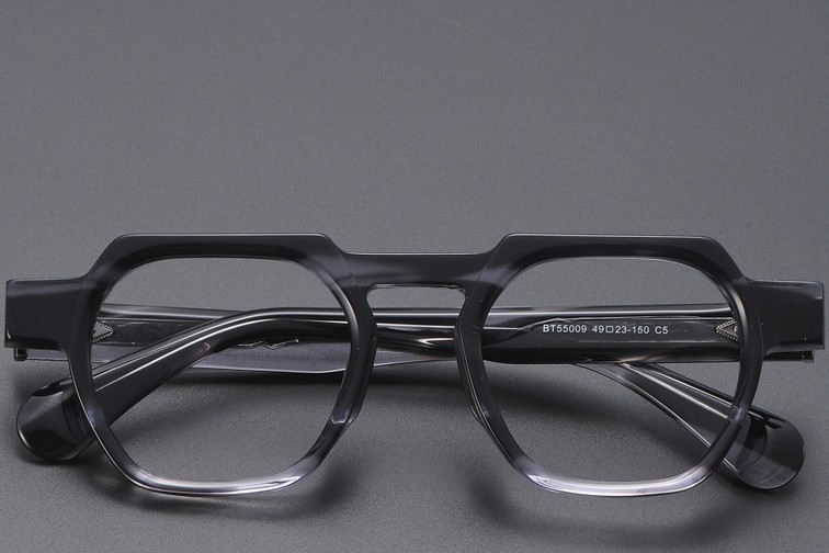 Gafas geométricas de acetato gris #BS1913-0452