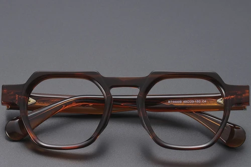Geometric Tortoiseshell Acetate Glasses #BS1913-0453