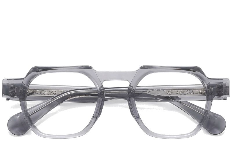 Geometric Gray Acetate Glasses #BS1913-0455