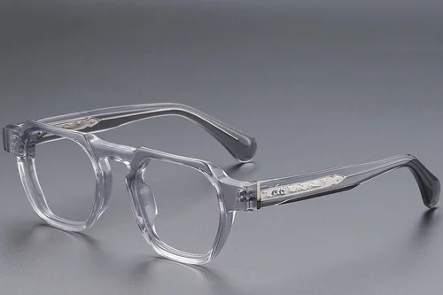 Lunettes géométriques en acétate gris #BS1913-0455