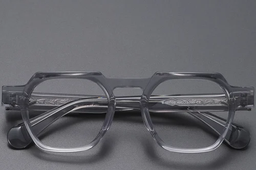 Lunettes géométriques en acétate gris #BS1913-0455