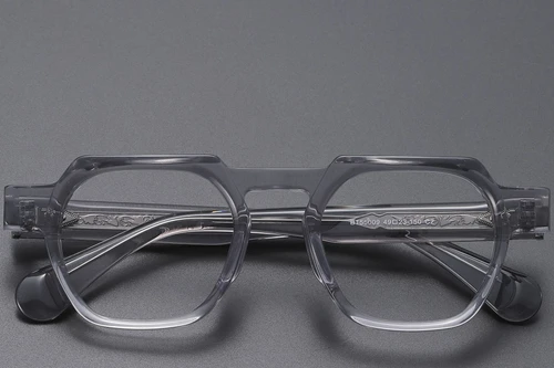 Gafas geométricas de acetato gris #BS1913-0455