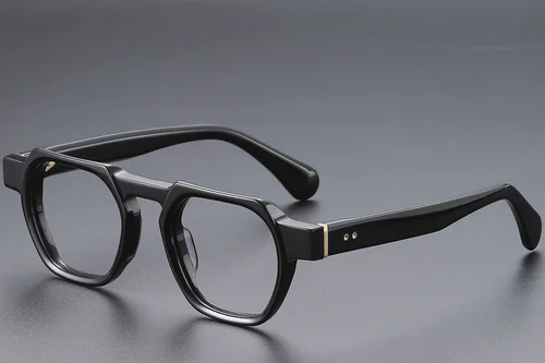 Lunettes géométriques en acétate noir #BS1913-0456