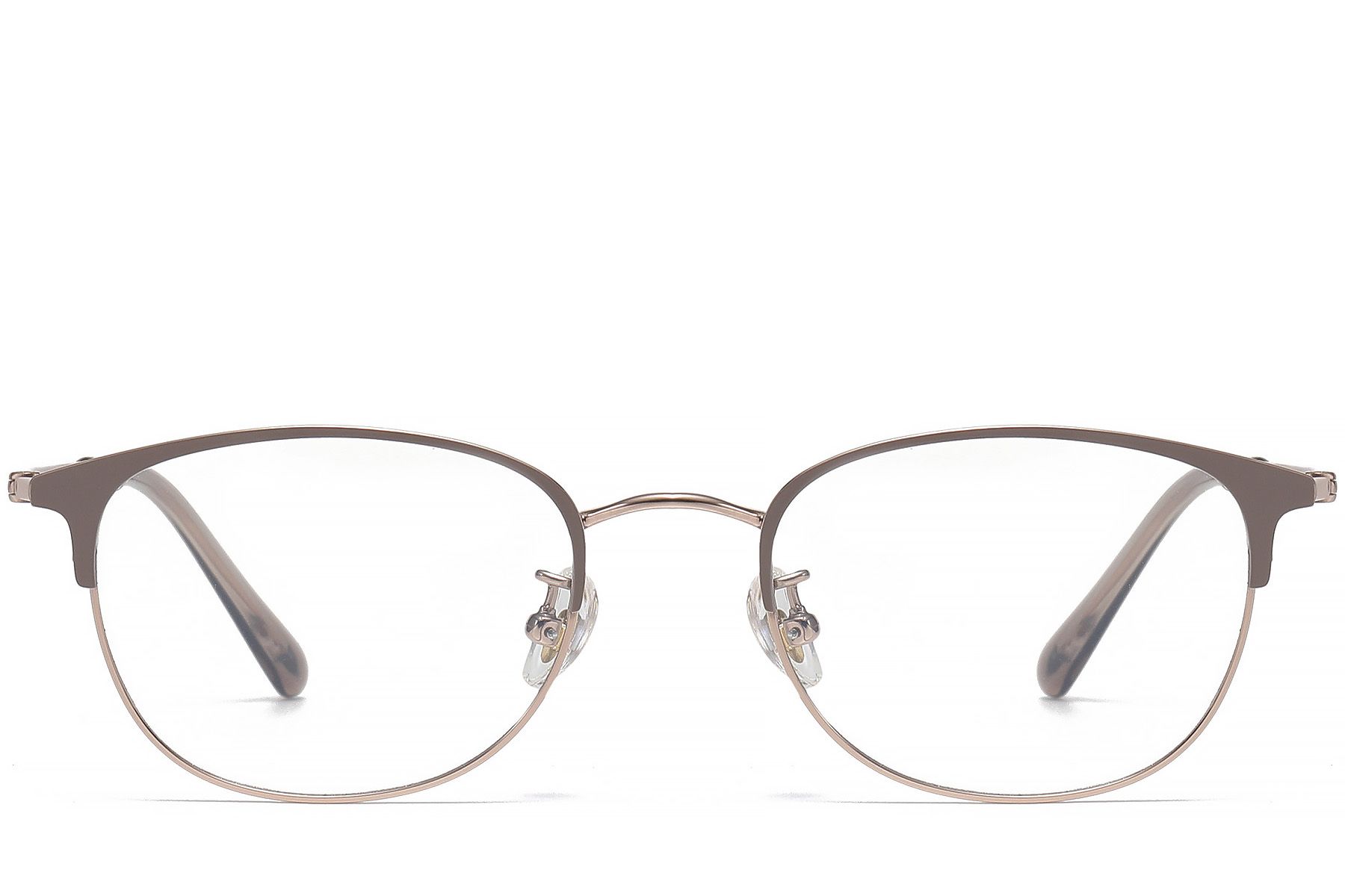 Gafas ovaladas de titanio marrón #BS1913-0458