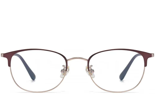 Lunettes ovales en titane violet #BS1913-0459