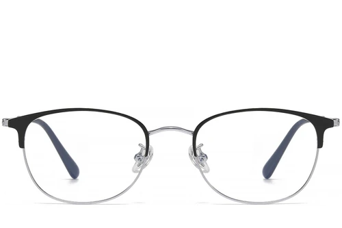 Oval Black Titanium Glasses #BS1913-0461