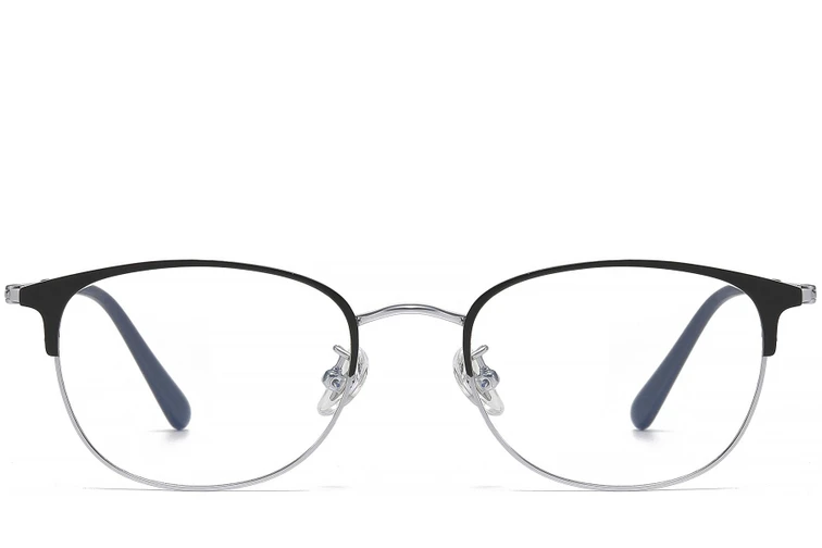 Oval Black Titanium Glasses #BS1913-0461