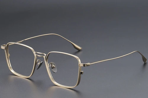 Rectangular Golden Titanium Glasses #BS1913-0464