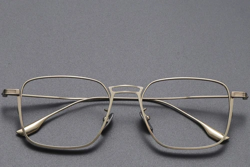 Rectangular Golden Titanium Glasses #BS1913-0464
