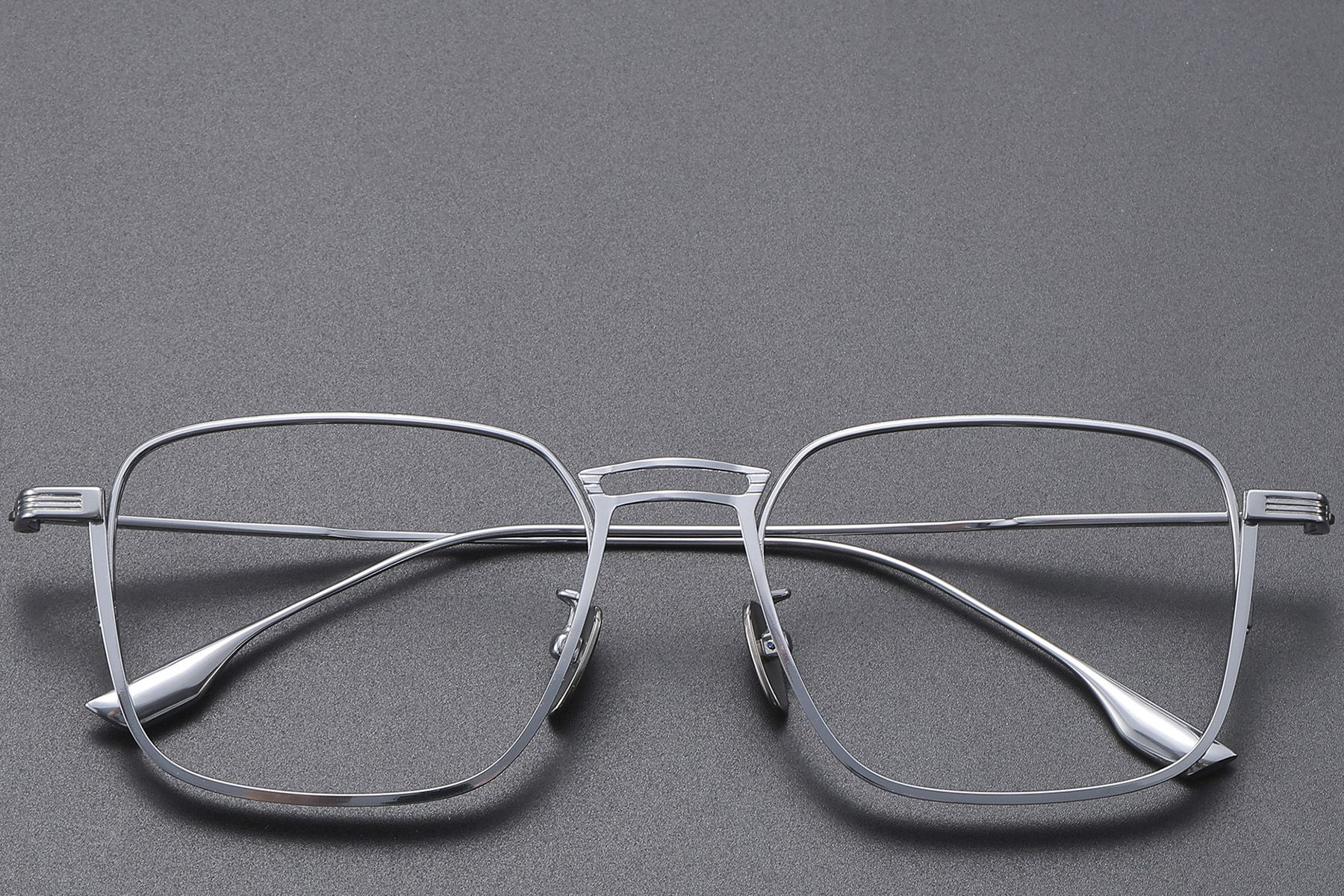 Rectangular Silver Titanium Glasses #BS1913-0465