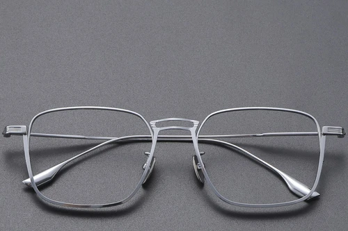 Rectangular Silver Titanium Glasses #BS1913-0465