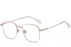 Gafas geométricas de titanio rosa #BS1913-0467